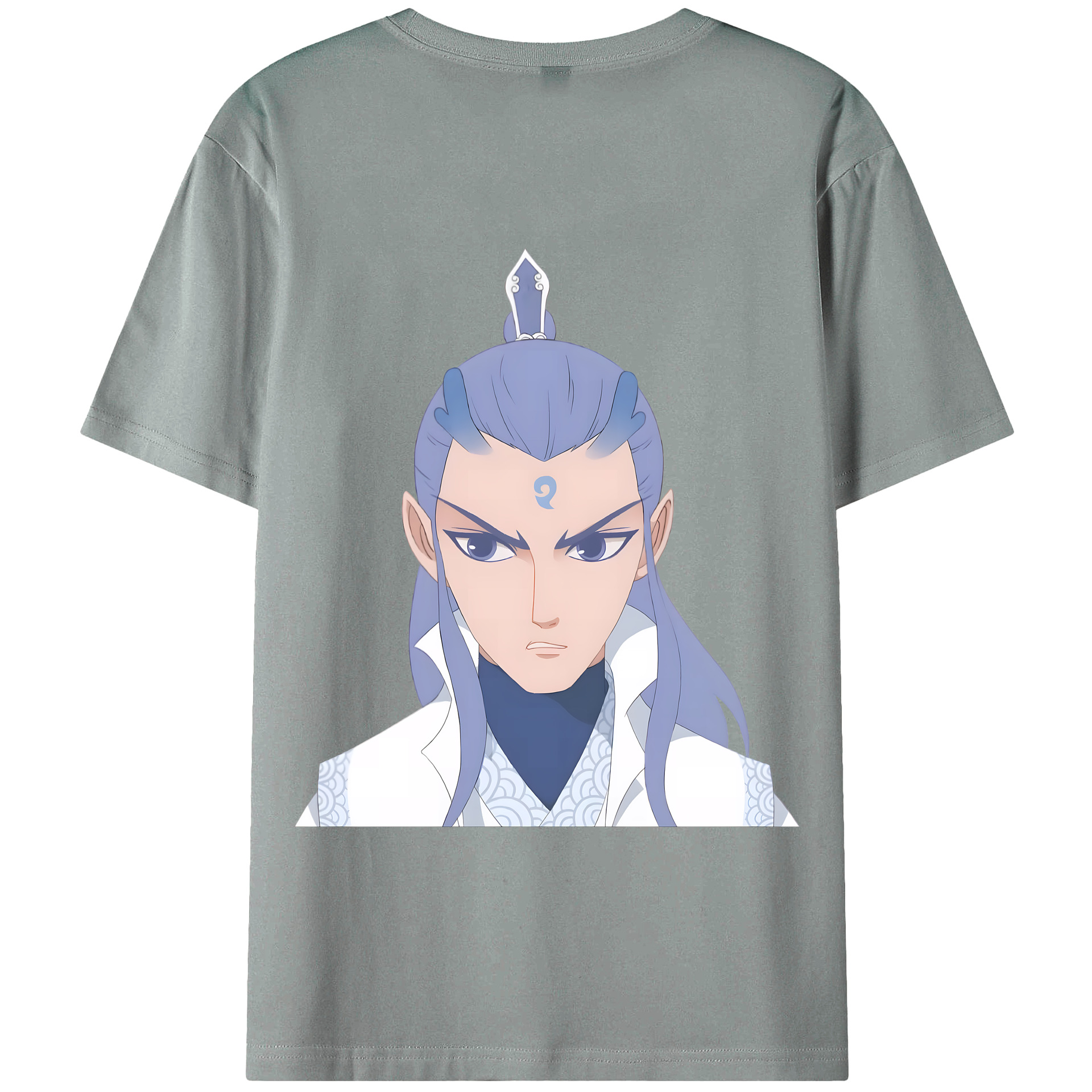 （画像用） Ne Zha 2 ナタ 魔童の大暴れ 綿100％ メンズ半袖Tシャツ（バックプリント） 通気性